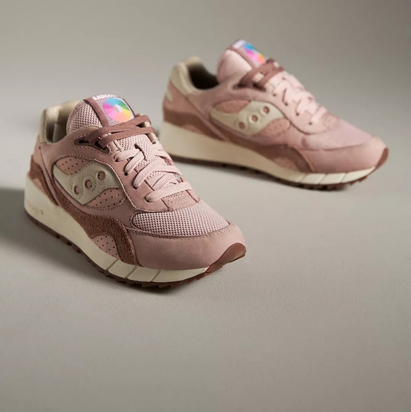 Saucony shadow 6000 pink/brown/cream 6.5 - Picture 2 of 7